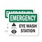 Signmission Eye Wash Station, 10 in W x Rectangle, Plastic OS-2PACK-EM-P-710-L-10318 - alternate 1